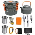 thumbnail image 1 of Graflsoa Compact Outdoor Camping Cookware Set with Stove, Teapot, and Utensils in Orange – Lightweight and Portable for Hiking, Picnics, and Backpacking, 1 of 7