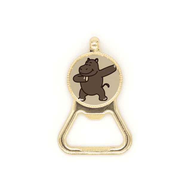 Hippopotame Posture Debout Art Déco Ouvre-Bouteille en Acier Inoxydable Porte-Clés
