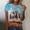 Multicolor#08, variant on Kctiaxy Summer Tops Horse Racing Print Graphic Short Sleeve Shirts for Women Casual Round Neck Colorful Pullover T Shirts