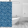 thumbnail image 2 of Shower Curtain, Blue Glitter lightning Waterproof Fabric Plastic Shower Curtain, Drying Fast Bathroom Curtain with 9 Buttonholes, Ruffle Shower Curtain 60x72in, 2 of 8