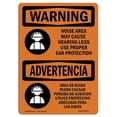 thumbnail image 1 of SignMission OS-WS-A-1218-L-12729 12 x 18 in. OSHA Warning Sign - Noise Area Use PPE Bilingual, 1 of 1