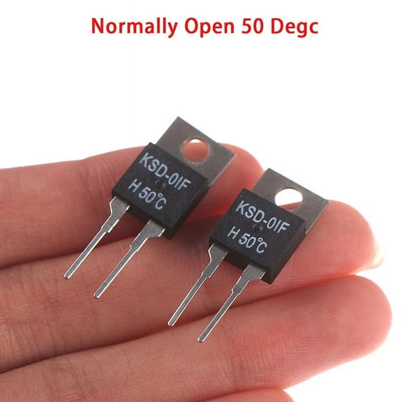 2Pcs Normally Open Thermal Switch Temperature Sensor Thermostat KSD-01F 50 APWL