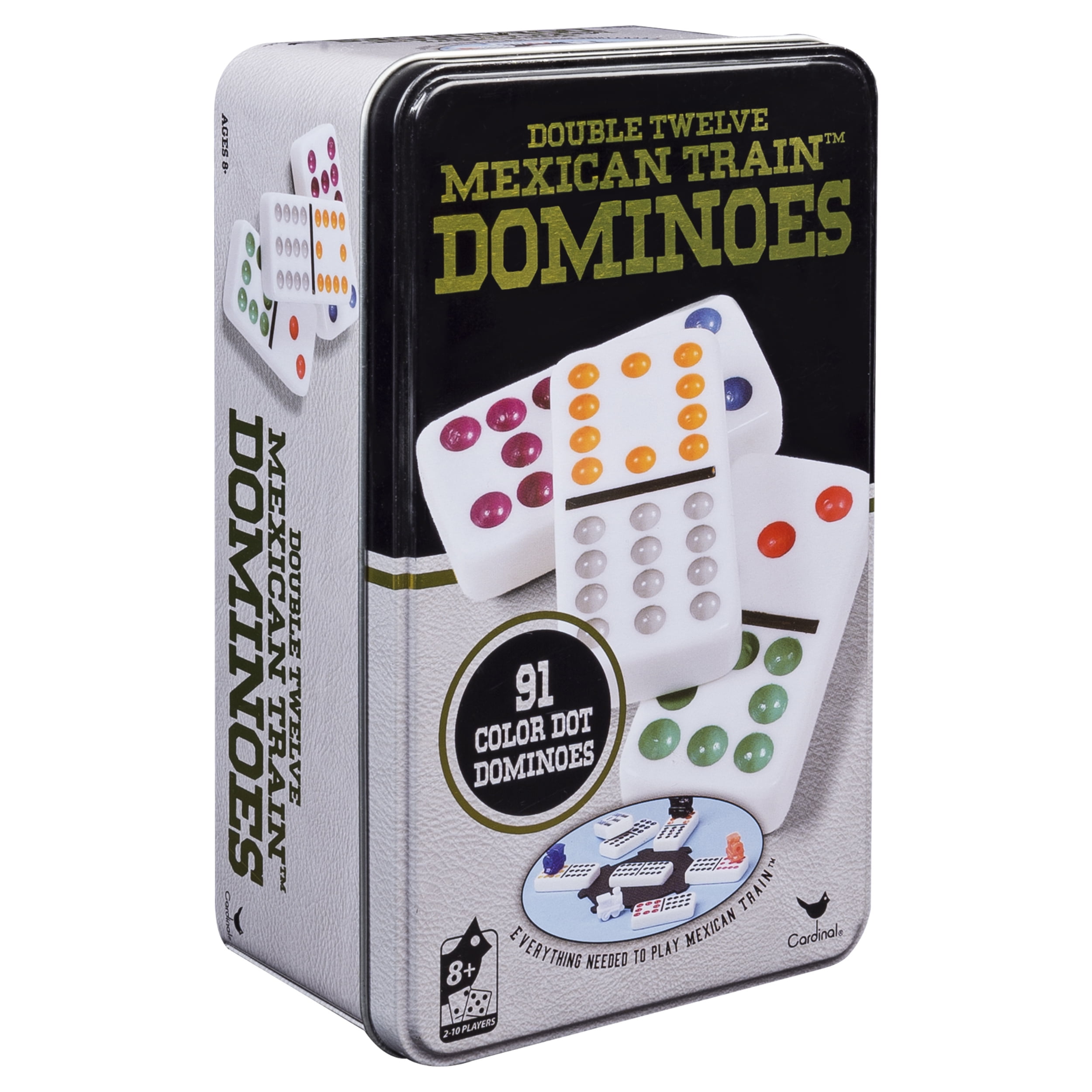 Double Twelve Mexican Train Dominoes In Tin Walmart Walmart