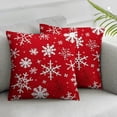 thumbnail image 3 of BANET Christmas Square Throw Pillow Cover New Year Pillow Sham Pillow Case with Set of 2 22x22in, 3 of 7