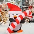 thumbnail image 4 of GOOSH Christmas Inflatables 5 FT Christmas Inflatable Penguins Holding Candy Cane with Built-in LEDs, Cute Penguin Inflatable, Inflatable Penguin Christmas Outdoor Decoration for Xmas Holiday, 4 of 7