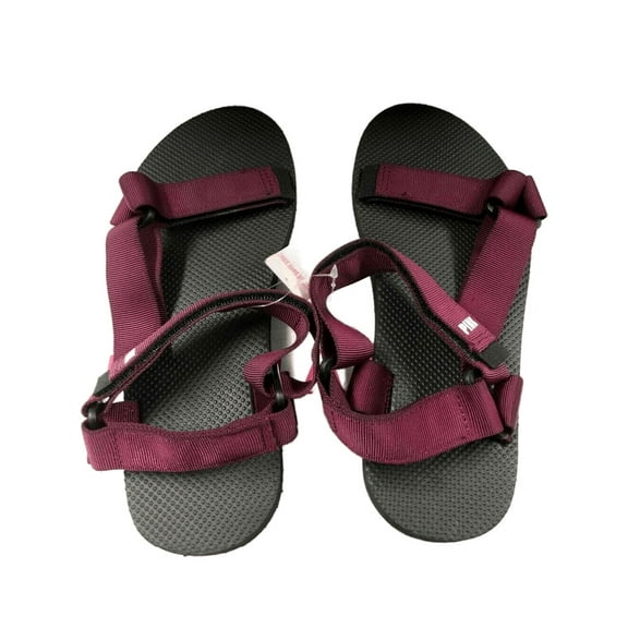 Victoria's Secret Pink Women's Strappy Sports Sandals Burgundy Size Large NWT