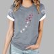 thumbnail image 5 of Tops Y Blusas de las Mujeres Estampadas Cuello Redondo Manga Corta, Poliéster Casual Top para Diario, Fiesta Y Todas las Estaciones, 5 of 8