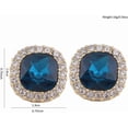 thumbnail image 3 of ™ Luxury Bridal Rhinestone Crystal  Shape Clip on Earrings Non Piercing for Women Ear Clip, 3 of 13
