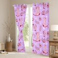 thumbnail image 3 of Erosebridal Pink Cowgirl Boots Curtains for Living Room,Chic Cactus BlackoutCurtains Set of 2 (38x45),Vintage Farm Style Curtains and Drapes (38x45),Microfiber Bedroom Decor, 3 of 7