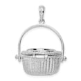 thumbnail image 4 of FJC Finejewelers 925 Sterling Silver Rhodium Plated Moveable 3D Nantucket Basket Charm 31 x 22 mm, 4 of 8