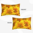 thumbnail image 4 of Daiia 3D Sunflowers Bedding Waterproof Pillow Protector Zippered Queen – Bed Bug Proof Pillow Encasement-16"x24", 4 of 9