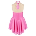 thumbnail image 4 of Jizyo Girls Sequins Ballet Figure Ice Skating Dress Kids Sleeveless Floral Printed Tutu Skirted Pink 6, 4 of 6