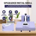 thumbnail image 3 of Bingirl 16 by 20 - Inch Stationary Manual Single - Display Single - Plate Heat Press Machine, 110V, 3 of 5