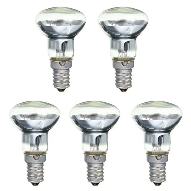 Replacement Lava Lamp E14 R39 30W Spotlight Screw in Light Bulb Clear Reflector Spot Light Bulbs Lava Incandescent 5Pcs