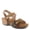 TAN MULTI, variant on Women's OSUNA Hook-and-Loop Leather Sandals – Floral Cork Design, Adjustable Straps, Cushioned Demi-Wedge Sole