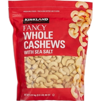 Kirkland Signature Fancy Whole Cashews, Sea Salt, 2.5 lbs, Kosher