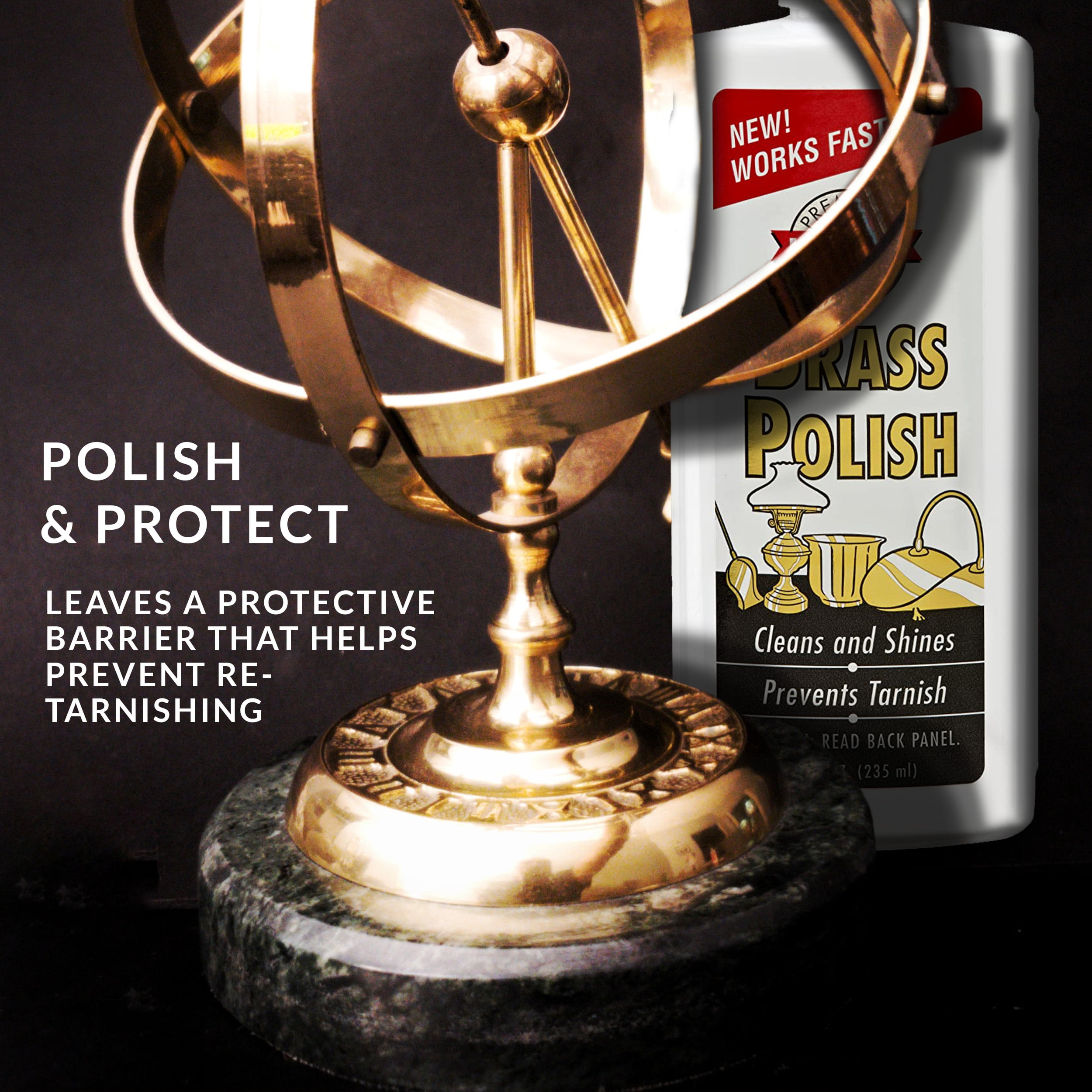 HOPE'S Brass Polish and Cleaner, Prevents Tarnish, Safe for Brass, Copper,  Chrome, and Sterling Silver, Metal Polish for Cymbals, Trombone, Trumpet