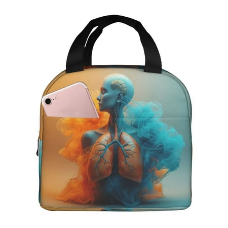 Insulated Lunch Bag for Women Men - Surreal Body Art Leakproof Cooler Lunch Box for Women Men  Lunch Tote Bags for Work School Picnic Travel