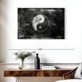 thumbnail image 3 of Elephant Stock Yin Yang Symbol Wall Art - Horizontal Canvas Wall Art - Living Room Wall Decor - Wellness Canvas - Black And Gray Decor - 36" x 24", 3 of 8