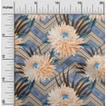 thumbnail image 2 of oneOone Rayon Bluish Violet Fabric Florals Craft Projects Decor Fabric Printed By The Yard 56 Inch Wide, 2 of 4