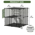thumbnail image 2 of Uforic 2-Tier 28" Cat Cage & Playpen – Metal Indoor Enclosure for 1-2 Cats, Rabbits, and Kittens – Ideal for Travel, Camping, and Home Use, Black, 2 of 7