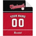 thumbnail image 6 of Custom Baseball City Plush Throw Blanket Personalized Any Name and Number for Men Women Youth Gift, 6 of 6