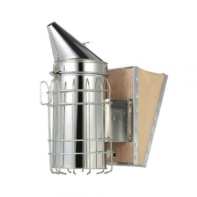 Kit de herramientas de apicultura ahumador de abejas de acero inoxidable, emisor pulverizador de acero inoxidable con escudo térmico