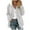 2-Gray, variant on Funicet Women Fall Winter Warm Plush Hooded Coat Solid Color Long Sleeve Zip Up Thick Cardigan Jacket