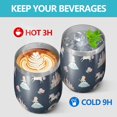 thumbnail image 4 of 12oz Stemless Wine Tumblers Dark Blue Princess Unicorn Pattern Vacuum Insulated Stainless Steel Travel Tumbler Cups Mug with Lid and Straw for Champaign,Cocktail,Beer with Cleaning Brush, 4 of 5