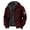 a-Brick Red25276, variant on VNKIDY Men's Coat Autumn Winter Letter Embroidery Canvas Hooded Jacket With Plush Liner Long Sleeve Zipper Casual Warm Style Coat For Casual Daily Streetwear Activities Cozy Outerwear