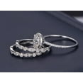 thumbnail image 3 of Popular 3.00 Carat Moissanite Diamond Engagement Trio Ring Set with 18k Gold Plating, 3 of 5