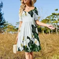 thumbnail image 3 of Calla Lilies Sleeveless Dress summer dress for women 2024 summer dress woman 2024 trendy Women's summer suit elegant, 3 of 7