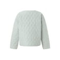 thumbnail image 3 of SUNSIOM Veste à Fermeture Éclair pour Femmes Florale/rayée Légère Matelassée à Manches Longues pour l'Hiver, 3 of 6