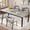 Black + Gray, variant on Panapinka Industrial Dining Table, Long Kitchen Table with Chamfer Corner & Heavy Duty Metal Legs for Dining Room, Kitchen, Living Room, Easy Assembly(Without Chair)
