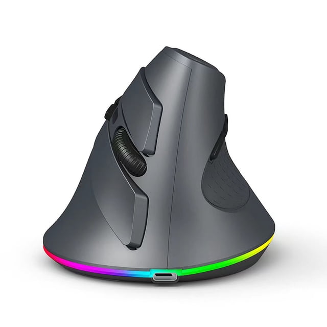 Mistaha Souris de Jeu Verticale Sans Fil Souris Programmable Connexion 2,4G Sans Fil+Bluetooth Conception Ergonomique