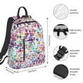 thumbnail image 3 of Hirioo Colorful Watercolor Dots for Lightweight Backpack, Durable and Comfortable, Ideal for Travel, School, Hiking, and Everyday Use, 3 of 9