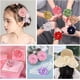 thumbnail image 4 of Nvzi 10 flores de satén con diseño de diamantes y perlas para manualidades, zapatos, sombreros, accesorios de ropa, costura, pinzas para el pelo, vestidos, color rosa A, 4 of 5