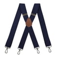 thumbnail image 3 of SGFCWSX Men's X-Back Suspenders, 4-Clip Elastic Adjustable Formal Casual Navy, 3 of 3
