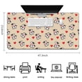 thumbnail image 5 of Long Mouse Pads for Desk,Beige Cow Heart Pattern Desk Mats on Top Of Desks, Desk Mouse Pad Extra Large with 3mm Non-Slip Base and Stitched Edge for Gaming,Office,Work,Home 47.3"x23.6", 5 of 6