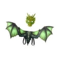thumbnail image 2 of Disfraz de dragón para adultos, juego de rol, alas de dinosaurio y máscara para carnaval y mascarada. Verde, 2 of 9