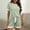 *Green, variant on Women's Color Block Round Neck Short Sleeve Top and Shorts Two Piece Pajama Set ,Soft Lightweight Two Piece Homewear Blue,Women's Plus Free Size