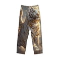 thumbnail image 2 of Vsdgher Golden White Tiger Print Mens Pajama Pants Sleep & Lounge Pants, PJ Bottoms With elastic waistb and Pockets, 2 of 5