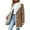 Khaki, variant on Women's Casual Long Coat Notched Lapel Winter Warm Overcoat Outdoor Fall Fashion Outerwear