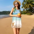 thumbnail image 3 of Disketp Starfish in Beach para Vestido sin Mangas para Mujeres, Vestidos de Verano para Mujeres, Casual y Holgado para la Playa, 3 of 7