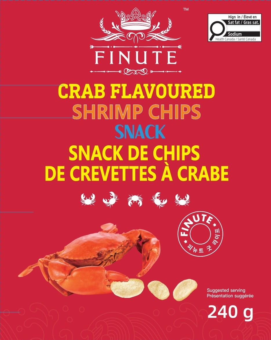 Chips de crevettes à saveur de crabe Finute