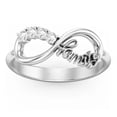 thumbnail image 2 of Charm Women Wedding Engagement 925 Silver Ring Cubic Zircon Gift Sz 6-10, 2 of 4