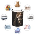 thumbnail image 4 of Sikiie Victorian Gentle Cat Print Round Dirty Clothes Basket, Waterproof Standing Foldable Storage Basket, for Laundry Room, Bedroom, Bathroom Storage-Medium, 4 of 6