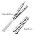 thumbnail image 2 of 2 Pieces Butterfly Combs Stainless Steel Folding Training Practice Combs Hair Styling Tools for Sport Outdoor Use (Silver), 2 of 7