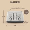 thumbnail image 4 of Haden Cotswold Grille-Pain 4 Tranches avec Large Fente et Brunissement Réglable, Mastic, 4 of 9