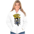thumbnail image 3 of Betty Boop Checkerboard Biker Cartoon Zip Hoodie Sweatshirt Women Brisco Brands S, 3 of 5